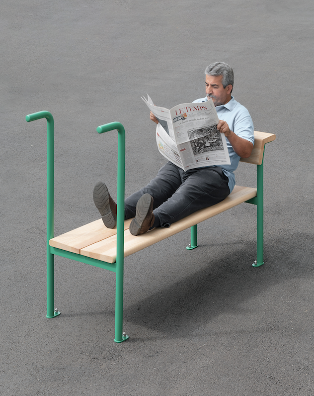 Image média: Mobilier urbain inclusif. Entre banc, parcours vita et espace de rencontre, ce projet vise à dynamiser le bordu par des objets discrets et innovants.