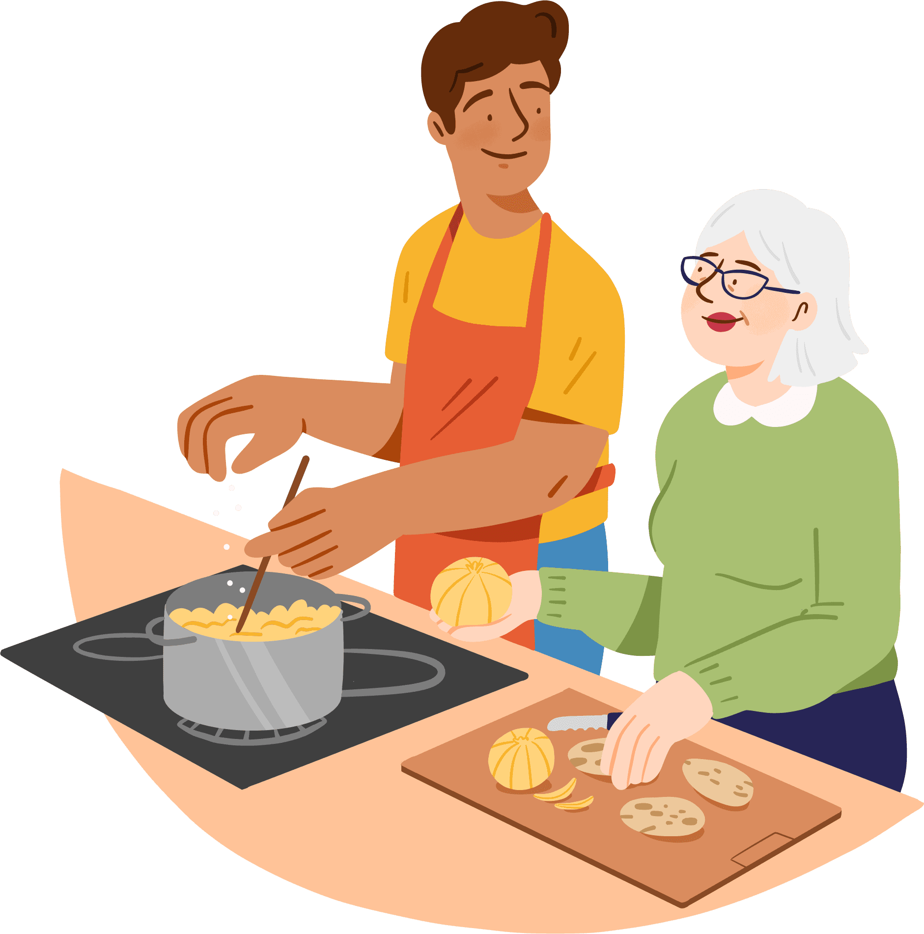 Image média: Plateforme d'échange entre aînés solitaires et autres personnes ayant du temps et sachant cuisiner