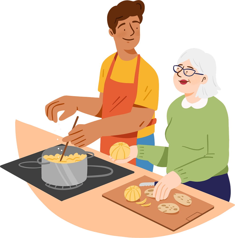 Image média: Plateforme d&#39;échange entre aînés solitaires et autres personnes ayant du temps et sachant cuisiner