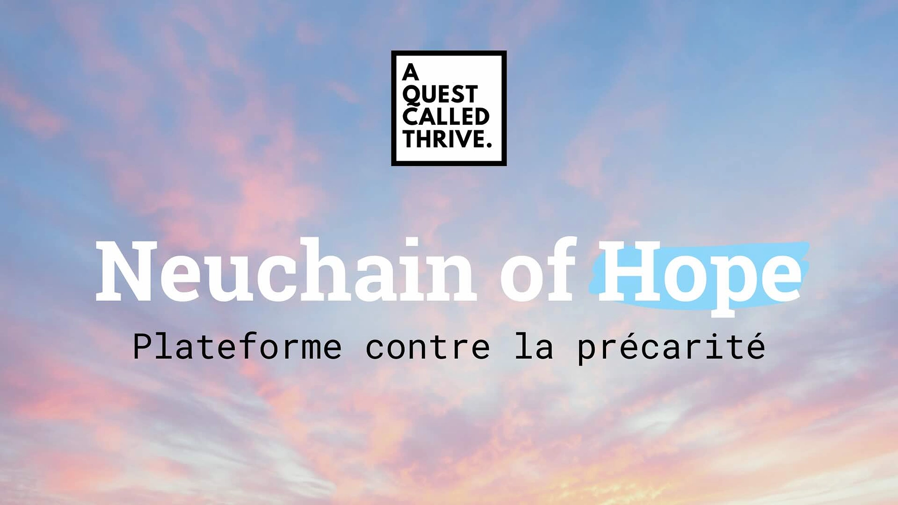 Image média: (N-Booster) Neuchain of Hope : plateforme contre la précarité (titre provisoire)