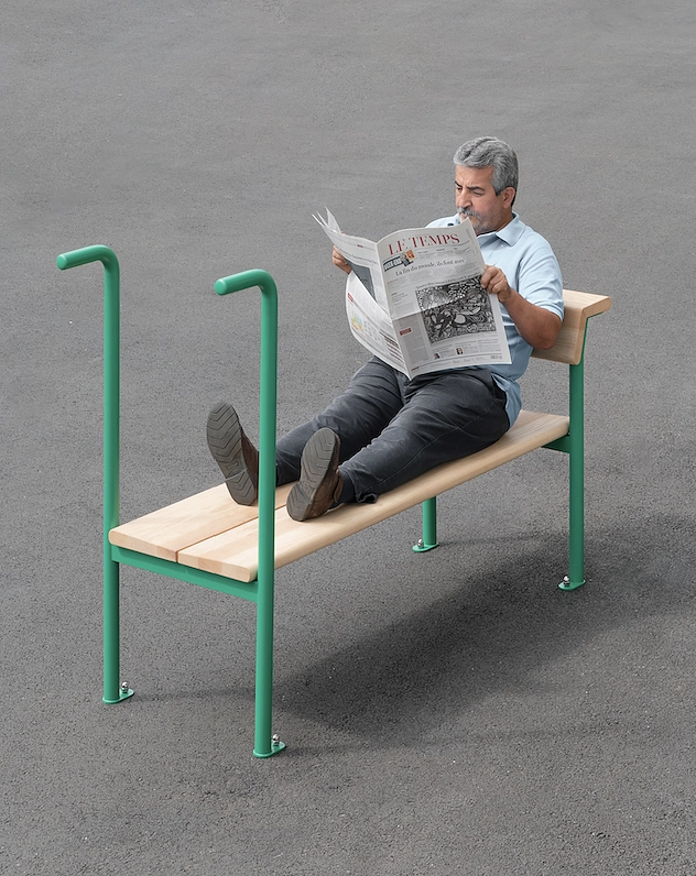 Image média: Mobilier urbain inclusif. Entre banc, parcours vita et espace de rencontre, ce projet vise à dynamiser le bordu par des objets discrets et innovants.